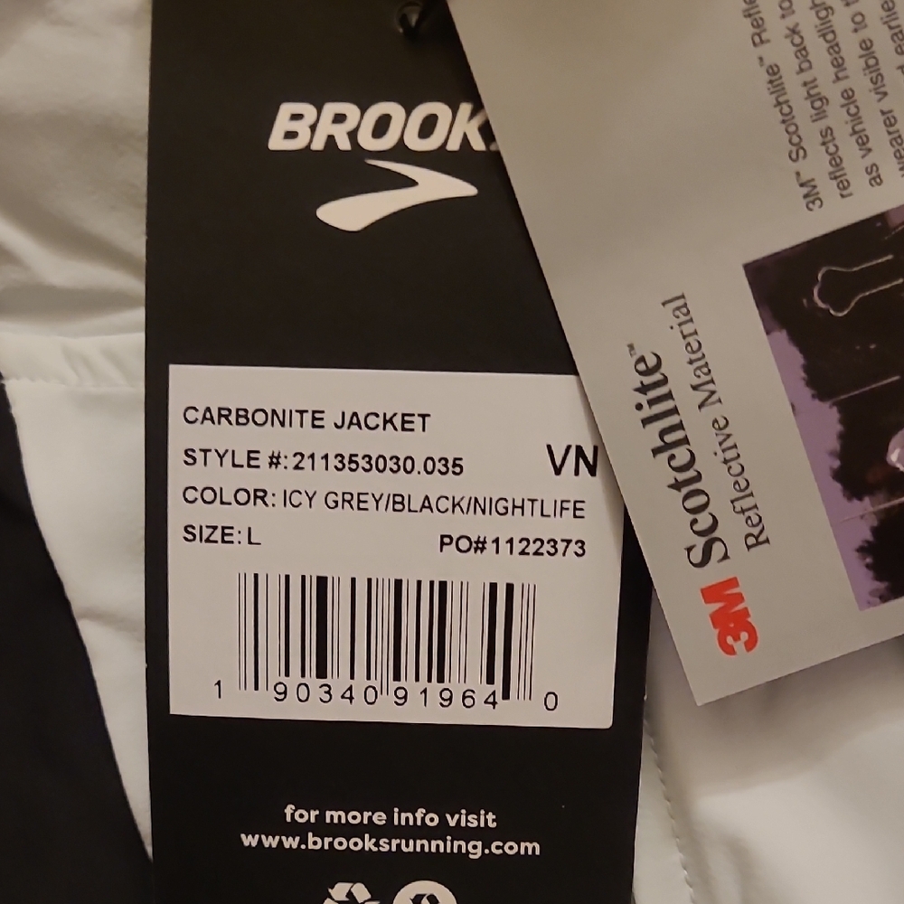 Brooks Performance Jacket - White, Black, Yellow - image 4